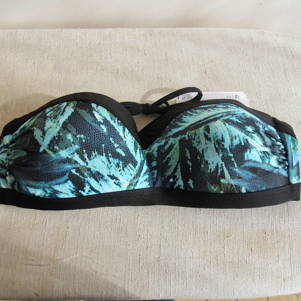 Athleta Napali Bandeau Bikini TOP SZ Med NWT removable strap